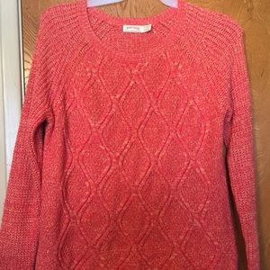 Fall/Winter Orange Cable Knit Sweater